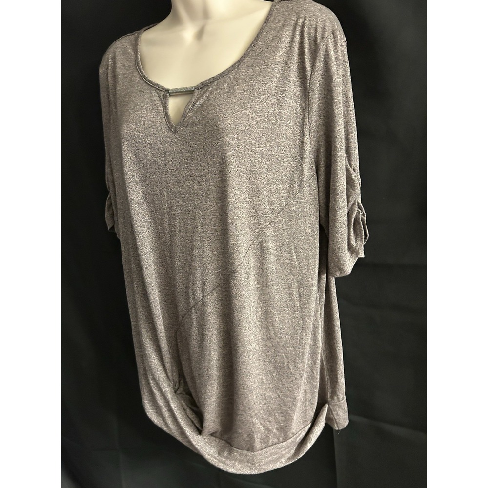 New Xxl Apt 9 Gray Bottom Gathered Top #1482*8 - Picture 5 of 8